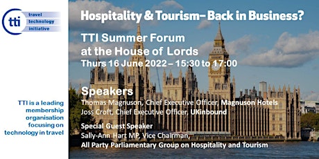 Hospitality & Tourism – Back in Business? tickets
