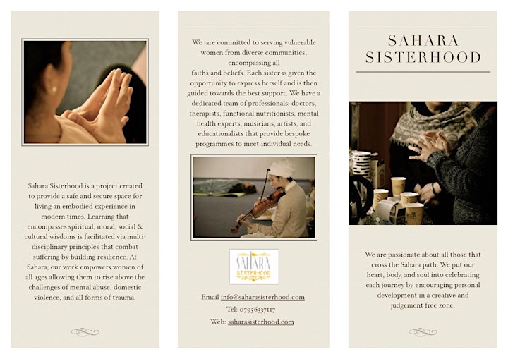 SAHARA SISTERHOOD: Improving women's spiritual, mental & physical wellbeing image