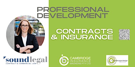 Professional Development for Landscape Design - Contracts & Insurance tickets