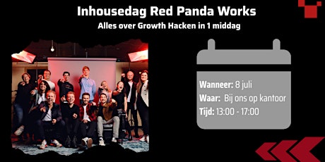 Inhousedag Red Panda Works - Alles over Growth Hacken in 1 middag tickets