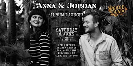 Anna & Jordan Album Launch at Peace Run Records on Saturday 4 June tickets