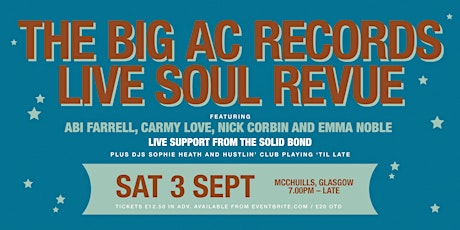 Big AC Records Revue ft. Abi Farrell, Carmy Love, Nick Corbin & Emma Noble tickets