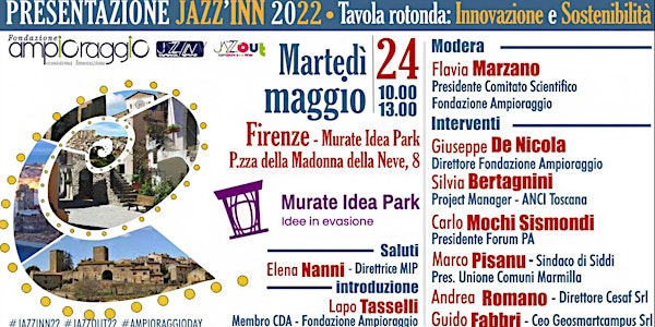 Presentazione JAZZ'INN 2022 Fondazione Ampioraggio a Murate Idea Park