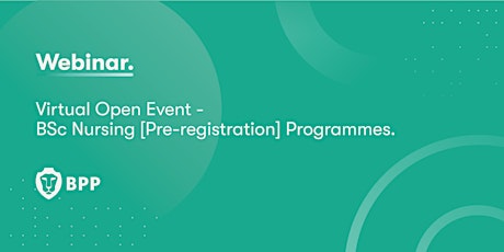 Virtual Open Event - BSc Nursing [Pre-registration] Programmes primary image