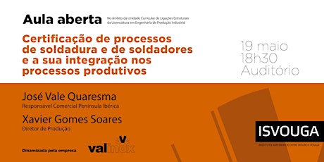 Certificação Processos Soldadura e sua integração nos processos produtivos bilhetes