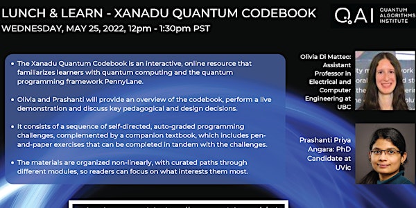 QAI Lunch & Learn: Xanadu Quantum Codebook