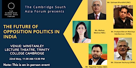 The Future of Opposition Politics in India tickets