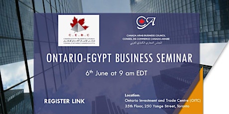Ontario-Egypt Business Seminar tickets