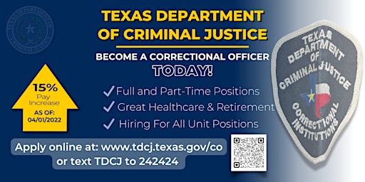 Texas Department of Criminal Justice Hiring Event in  Houston