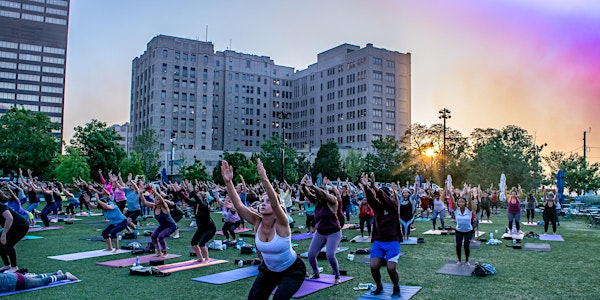 Silent Disco Yoga at DTE's Beacon Park by City Glow Yoga™
