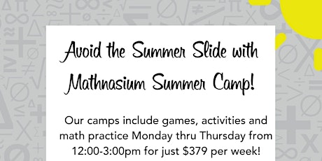 Math Summer Camp boletos