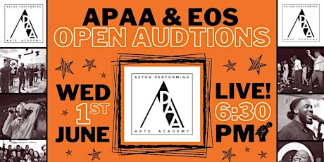 APAA Open Auditions: Live tickets