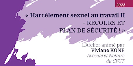 Harcèlement sexuel au travail II - Recours et plan de sécurité billets