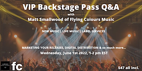 VIP Backstage Pass Q&A with Matt Smallwood tickets