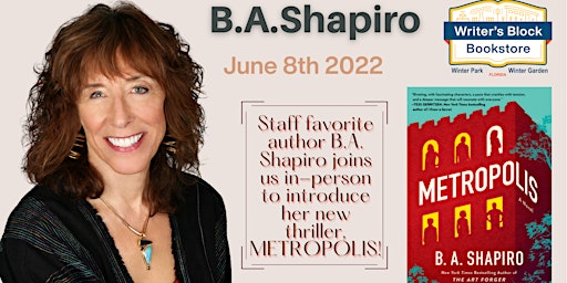 In Person Book Signing with B.A. Shapiro