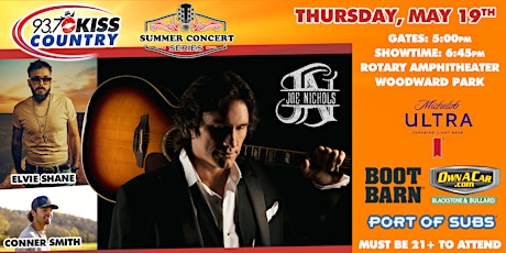 93.7 KISS Country Summer Concert Series featuring Joe Nichols primary image