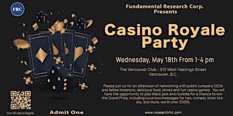 Casino Royale Party - Exclusive tickets
