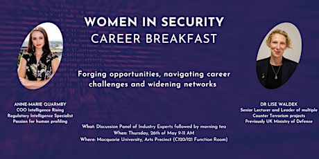 Women In Security - Careers Breakfast tickets