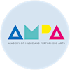 Logotipo da organização Academy of Music and Performing Arts (AMPA)