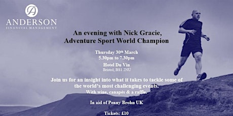 An evening with Nick Gracie, Adventure Sport World Champion, in aid of Penny Brohn UK primary image