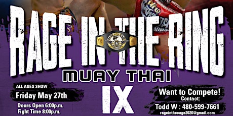 Rage In The Ring Muay Thai 9 tickets