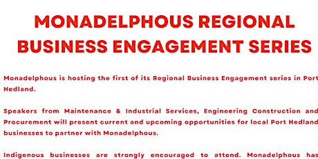 Monadelphous Regional Business Engagement Series tickets