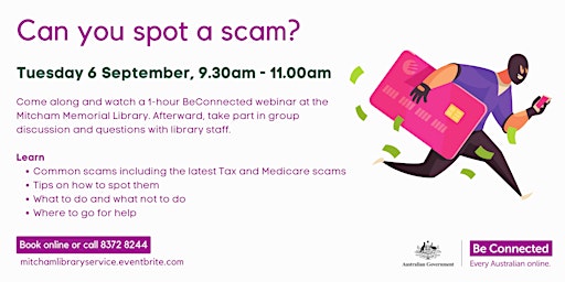 Can you spot a scam? - a BeConnected Webinar