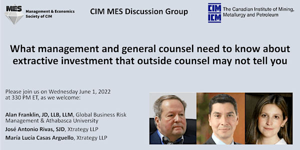 CIM MES Discussion Group: What Management and General Counsel Need to Know