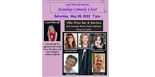 Villa Wine Bar Standup Comedy - May 28, 2022