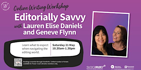 Online Workshop: Editorially Savvy - Lauren Elise Daniels &  Geneve Flynn tickets