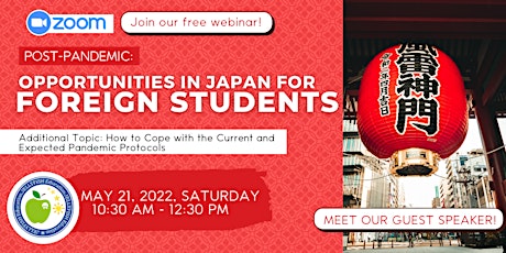 FREE WEBINAR: OPPORTUNITIES FOR FOREIGN STUDENTS IN JAPAN tickets
