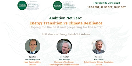 Ambition Net Zero:  Energy Transition vs Climate Resilience boletos