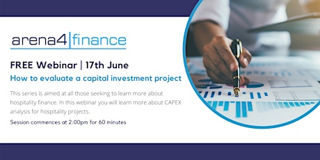 Free Webinar - How to evaluate a capital investment project tickets