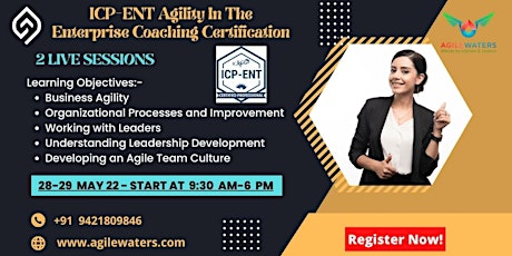 ICP-ENT Agility In The Enterprise Coaching Certification Online Training tickets