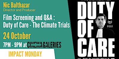 Impact Monday - Film Screening and Q&A: Duty of Care - The Climate Trials
