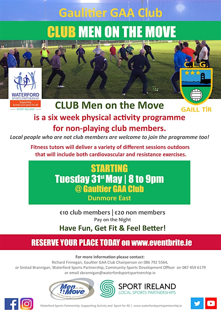 Club Men on the Move @ Gaultier GAA- 31st May 2022 image