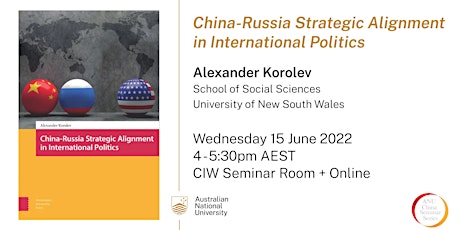 Book Talk: China-Russia Strategic Alignment in International Politics tickets
