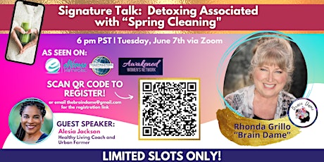 Signature Talk:  Detoxing Associated with “Spring Cleaning" tickets