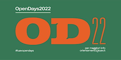 Iuav Open Days 2022 (1° turno) entradas
