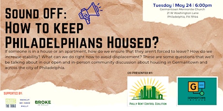 Sound OFF | How do we keep Philadelphians housed? tickets