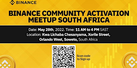 Binance Community Activation Meetup in South Africa tickets