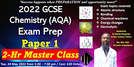 2022 GCSE Chemistry (AQA) Exam Prep Master Class tickets