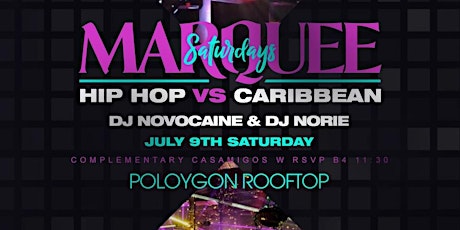Hip hop vs Caribbean rooftop indoor /outdoor edtion