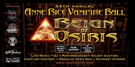 34th Annual Anne Rice Vampire Ball : Reign of Osiris tickets