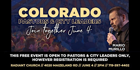 Colorado Springs Pastors and City Leaders (ONLY) Event tickets