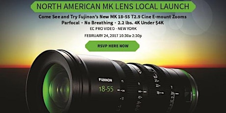 MK 18-55mm T2.9 Local Launch at EC Pro Video New York Friday primary image