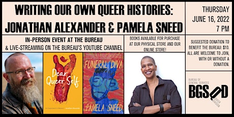 Writing Our Own Queer Histories: Jonathan Alexander & Pamela Sneed tickets