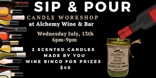 Sip & Pour Candle Workshop at Alchemy Wine and Bar