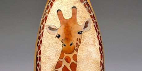 Gourd Art Class: Giraffe Vase with Stipple Carving primary image