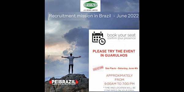 Recruitment event on Sao Paulo, Saturday, June 4th